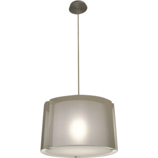 Suspensão IVONE grande 1xE27 Alt.Reg.xD.50cm Branco/Níquel