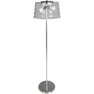 Candeeiro de pé VICTOR 2xE14 Alt.140xD.35cm Vidro Transparente/Cromado
