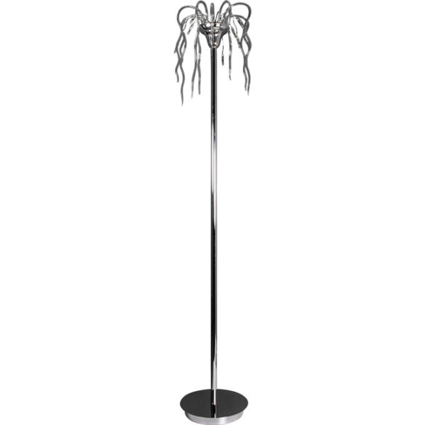Candeeiro de pé ERFOUD 9xG4 12V Alt.174xD.37cm vidro cromado
