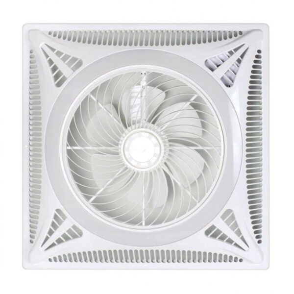 Ventoinha de encastrar PANEL branca, 6 palas, 66W LED 3000-6000K, 60x60xAlt.9,5cm