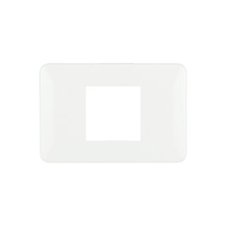 Espelho simples QUADRA 45 LATINA quadrado branco para aro de fixação (2 módulos)