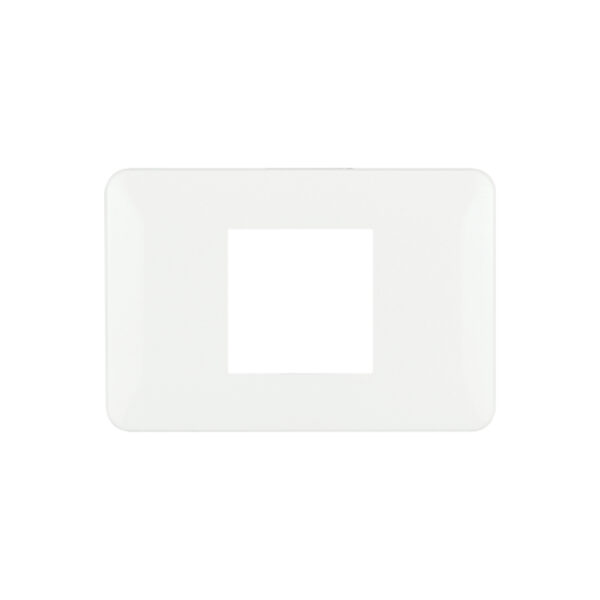 Espelho simples QUADRA 45 LATINA quadrado branco para aro de fixação (2 módulos)
