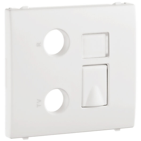 Centro APOLO5000 para tomadas mistas R-TV RJ45/R-TV-RJ45-FO branco