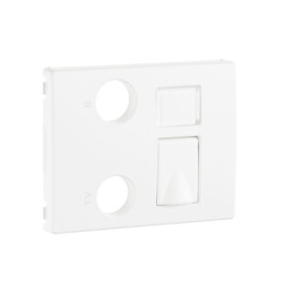 Centro SIRIUS70 para tomada mista R-TV-RJ45/R-TV-RJ45-FO branco