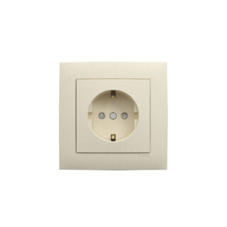 Centro schuko LOGUS90 com obturador pérola