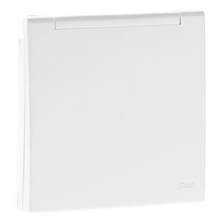 Centro schuko LOGUS90 com obturador IP44 branco