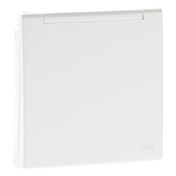 Centro schuko LOGUS90 com obturador IP44 branco
