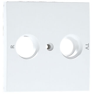 Centro LOGUS90 para tomada multimarcas R-TV de 2 saídas branco