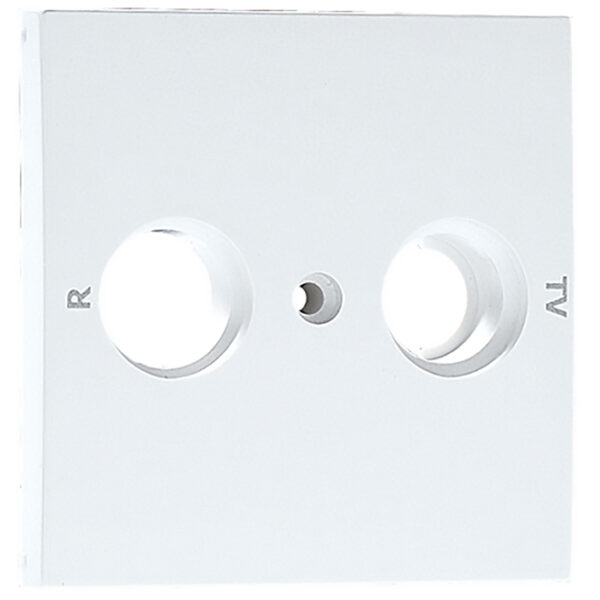 Centro LOGUS90 para tomada multimarcas R-TV de 2 saídas branco
