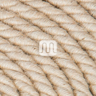 Cabo elétrico torcido revestido a tecido 2x0,75mm2 D.14mm, em juta TR415