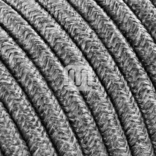 Cabo elétrico redondo flexível revestido a tecido H03VV-F 3x0,75mm2 D.7.0mm, em cinzento TO402