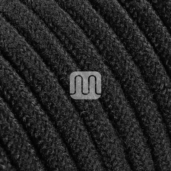Cabo elétrico redondo flexível revestido a tecido H03VV-F 3x0,75mm2 D.7.0mm, em preto TO414