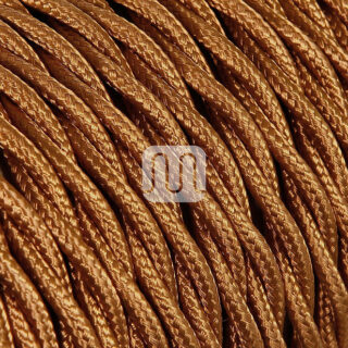 Cabo elétrico torcido revestido a tecido H05V2-K FRRTX 3x0,75mm2 D.6.4mm, em cor whisky TR14