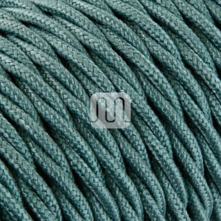 Cabo elétrico torcido revestido a tecido H05V2-K FRRTX 3x0,75mm2 D.7.0mm, em verde salva TR420