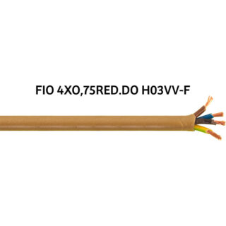 Cabo redondo H03VV-F (FVV) 4x0,75mm2 dourado