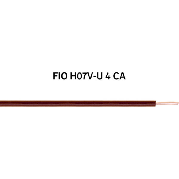 Condutor de Baixa Tensão rígido H07V-U (V) 4mm2 castanho