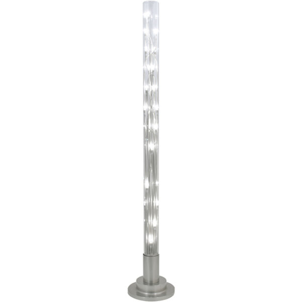 Candeeiro de pé MÁRCIA 24xG4 12V Alt.151xD.26cm metal+vidro transparente/níquel