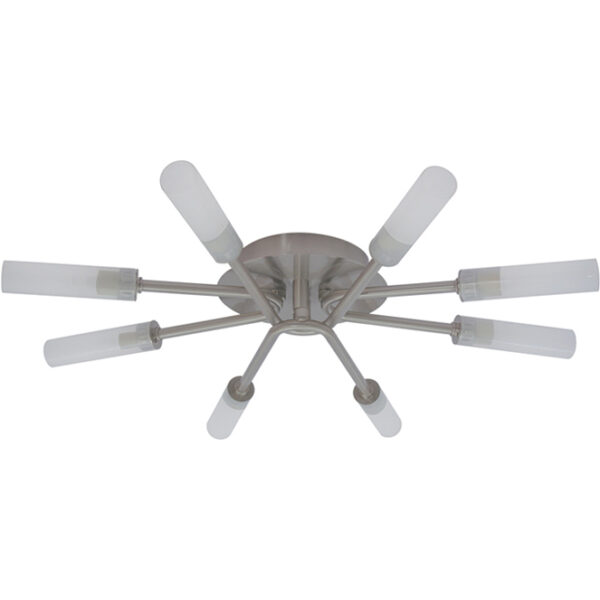 Plafond CARLOS 8xG9 Alt.8xD.50cm Níquel