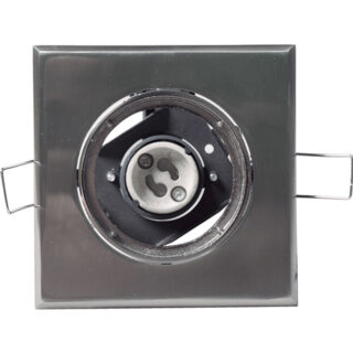 Foco de encastrar MAET quadrado 1xGU10 C.9xL.9xAlt.0,4cm níquel