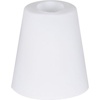 Tulipa OPALINO cónica de vidro branco D.4,5xAlt.10cm, para G9
