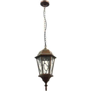 Suspensão SOAJO 1xE27 Alt.Reg.xD.25cm Castanho