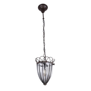 Candeeiro de tecto REGGIO 1xE14 Alt.Reg.xD.20cm Castanho