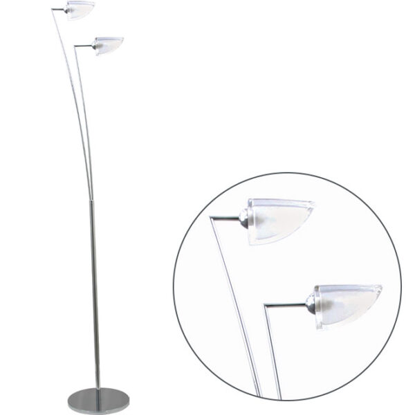 Candeeiro de pé AMÁLIA 2xG9 Alt.162xD.26cm Cromado