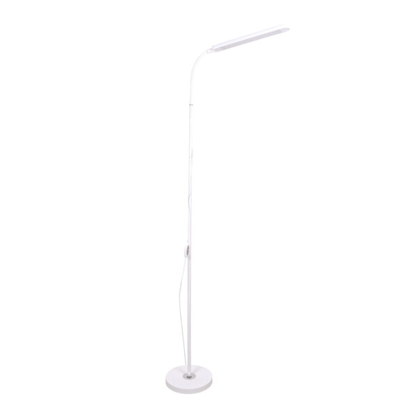 Candeeiro de pé OFFICE 8W LED 3000-4000-6000K Alt.174xD.21cm branco