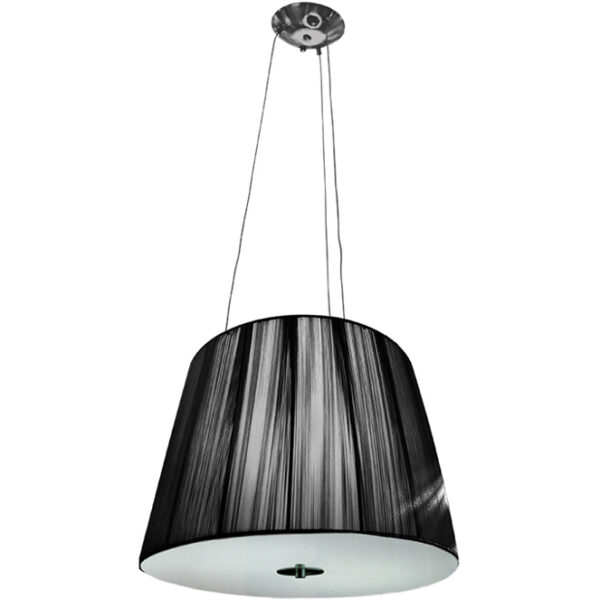 Suspensão ADRIANA 2xE27 Alt.Reg.xD.40cm preto