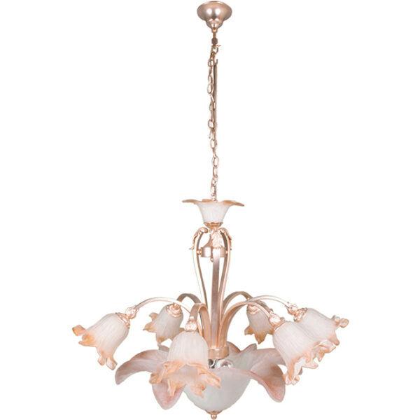 Candeeiro de tecto TULIPA 9xE27 Alt.Reg.xD.85cm dourado