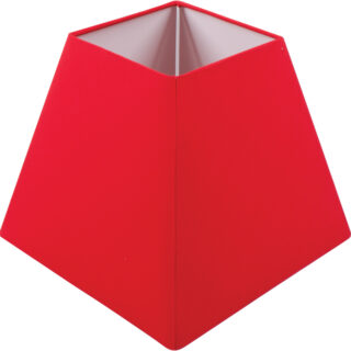 Abat-jour IRLANDES quadrado prisma pequeno com encaixe E27 C.17xL.17xAlt.14cm Vermelho