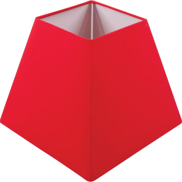 Abat-jour IRLANDES quadrado prisma pequeno com encaixe E27 C.17xL.17xAlt.14cm Vermelho