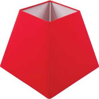 Abat-jour IRLANDES quadrado prisma grande com encaixe E27 C.22xL.22xAlt.18,5cm Vermelho