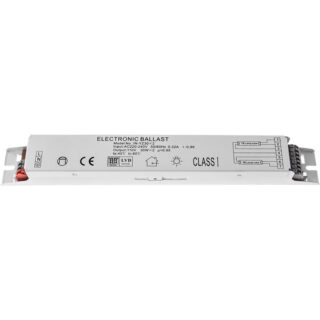 Balastro para lâmpada T8 fluorescente 2x30W, em metal