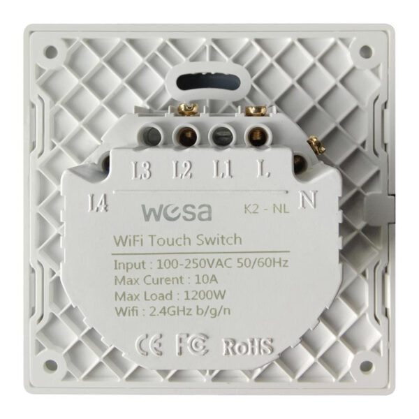 Interruptor Táctil Simples Com WiFi Branco - Image 5