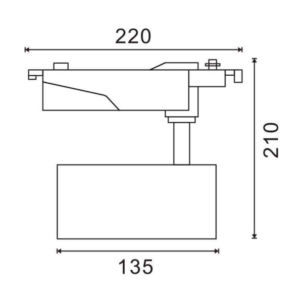 Foco LED para calha Prolux Branco 40W Monofásica - 4500K - Image 2