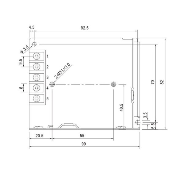 Transformador para fitas LED Mean Well 35W 24VDC LRS-35-24 - Image 2