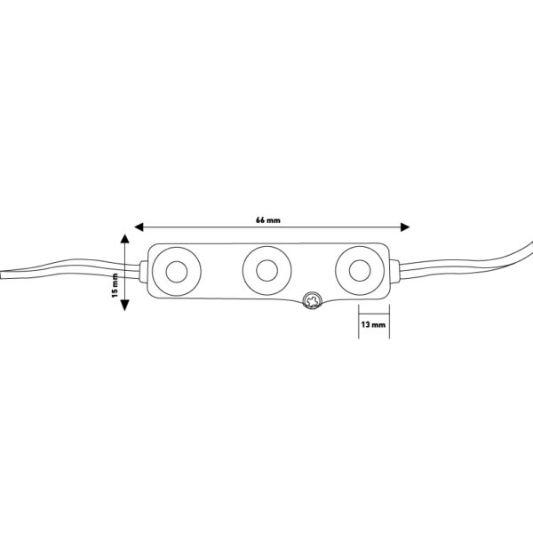 Corrente de 20 Módulos de 3 LED SMD Samsung 220V DC 2W - Image 2