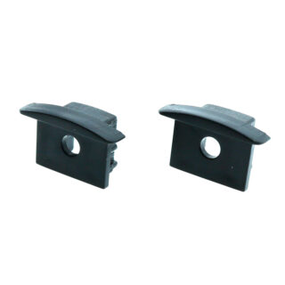 Topo Preto para perfil U High com abas encastrar - 2 Metros