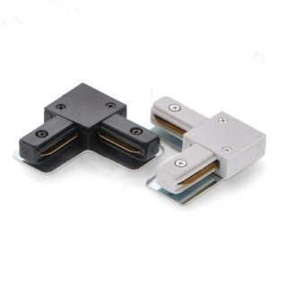 Conector em L Para Calha Monofásica  Preto