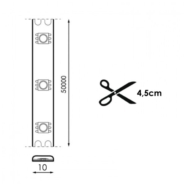 Fita LED 220VCA Cobpoint 15W/m IP65 - 50 Metros - 2700K - Image 2