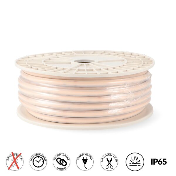 Fita LED 220VCA Cobpoint 10W/m IP65 - 50 Metros - 2100K