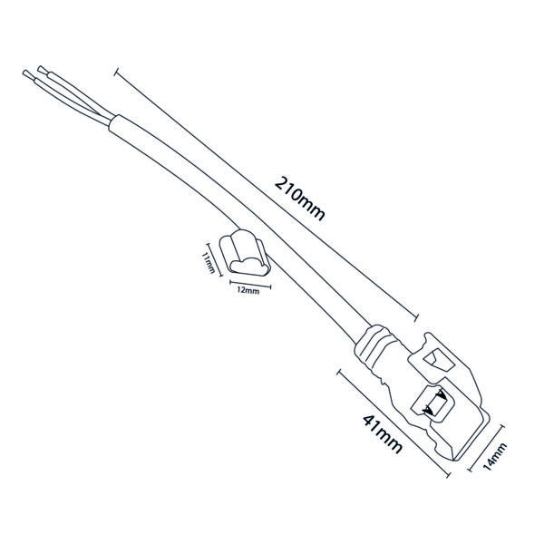 Cabe adaptador c/ clip para fita LED 220VAC Cob - Image 2