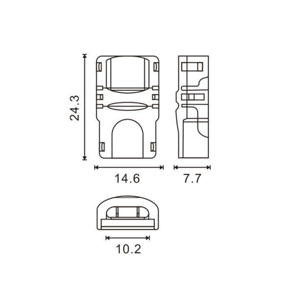 Conector de hipopótamo para faixa de LED e cabo IP65 10MM 2PIN - Image 2