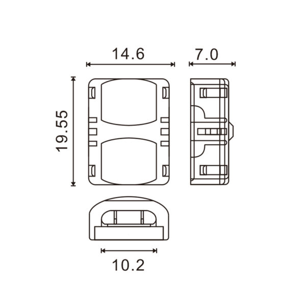 Conector de hipopótamo para faixa de LED IP65 10MM 3PIN - Image 2