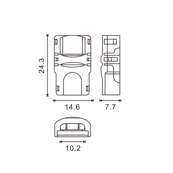 Conector de hipopótamo para faixa de LED e cabo IP65 10MM 4PIN - Image 2