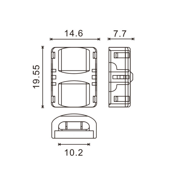 Conector de hipopótamo para faixa  de LED IP65 10MM 4PIN - Image 2