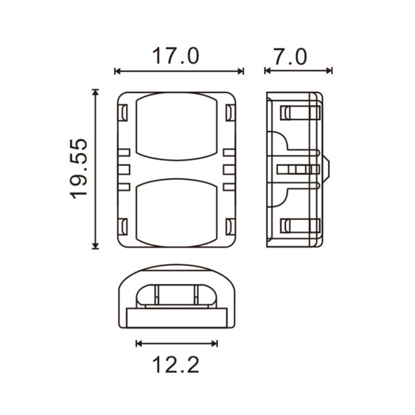 Conector de hipopótamo para faixa de LED IP65 12MM 5PIN - Image 2