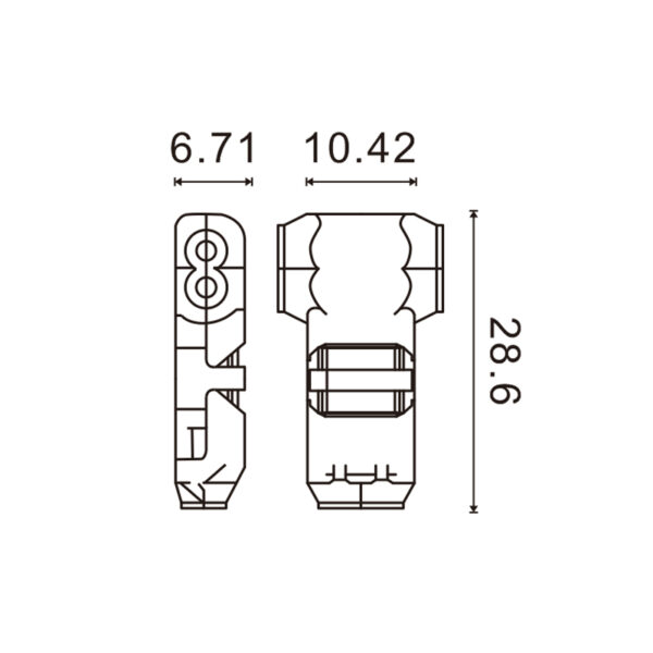 Conector rápido em T para 2 cabos em paralelo - Image 2
