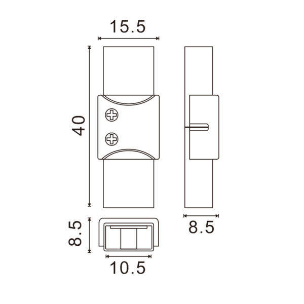 Conector intermediário para LED Strip IP68 10MM saída 8MM em 2PIN - Image 2